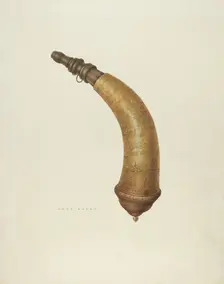 Powder Horn, 1938. Creator: John Koehl