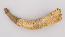 Powder Horn, Colonial American, dated 1759. Creator: Jacob Gay