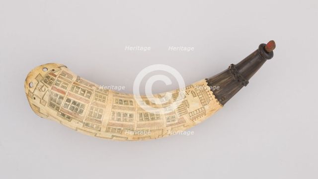 Powder Horn, American, Charleston, South Carolina, dated 1770. Creator: Unknown.