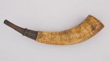 Powder Horn, American, Fort Ticonderoga, New York, dated 1760. Creator: Unknown
