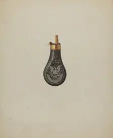 Powder Horn, c. 1936. Creator: Samuel O. Klein