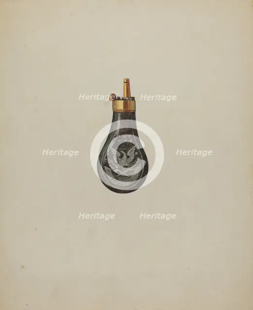 Powder Horn, c. 1936. Creator: Samuel O. Klein.