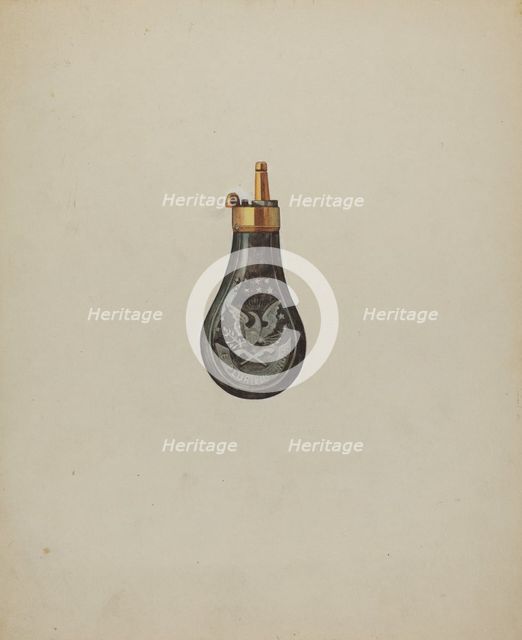 Powder Horn, c. 1936. Creator: Samuel O. Klein.