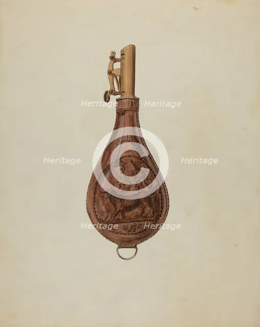 Powder Horn, c. 1936. Creator: Vincent Murphy.