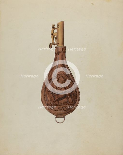 Powder Horn, c. 1936. Creator: Vincent Murphy.