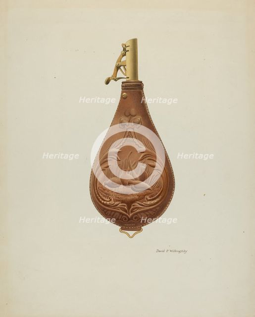 Powder Horn, c. 1937. Creator: David P. Willoughby.