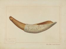 Powder Horn, c. 1937. Creator: James M. Lawson