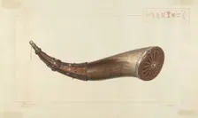 Powder Horn, c. 1938. Creator: Edward L Loper