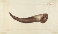 Powder Horn, c. 1938. Creator: Edward L Loper