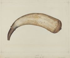 Powder Horn, c. 1938. Creator: Howell Rosenbaum