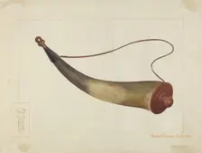 Powder Horn, c. 1938. Creator: Samuel Fineman