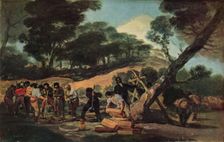 Powder production in the Sierra de Tardienta 1814 (1939). Artist: Francisco Goya
