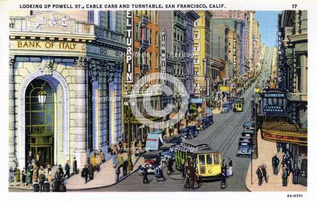 Powell Street, San Francisco, California, USA, 1932. Artist: Unknown