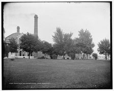 Power house and grounds, Water Works Park, Detroit, between 1890 and 1901. Creator: Unknown