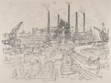 Power-House, Berlin, 1914. Creator: Joseph Pennell