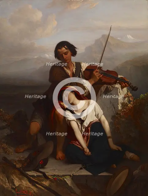Power of Music, 1852 (?). Creator: Louis Gallait.