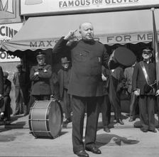 "Power of the lord" preaching by a "soldier"..., Salvation Army, San Francisco, California, 1939. Creator: Dorothea Lange