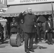"Power of the lord" preaching by a "soldier"..., Salvation Army, San Francisco, California, 1939. Creator: Dorothea Lange
