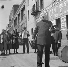 Power of the Lord preaching by a "soldier"..., Salvation Army, San Francisco, California, 1939. Creator: Dorothea Lange