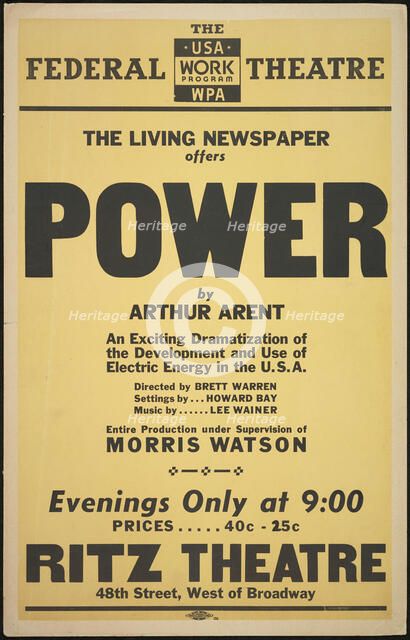 Power, New York, 1937. Creator: Unknown.