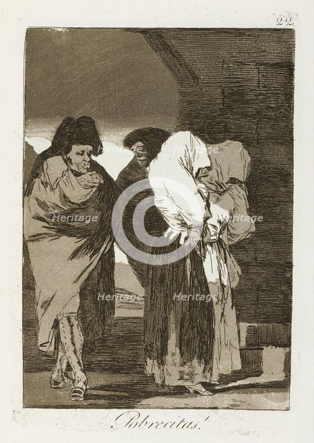 Pobrecitas!; Los Caprichos, pl.22, 1799. Creator: Francisco Goya.