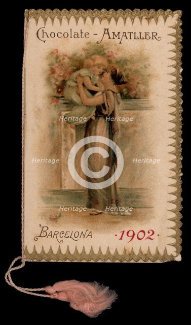 Pocket Calendar in Modernist style, published by Amatller Chocolates Factory, 1902.