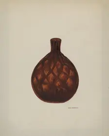 Pocket Flask, c. 1941. Creator: Chris Makrenos