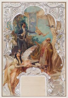 Pocket player (design for a mural in Varieté Ronacher, Vienna), 1888. Creator: Eduard Veith