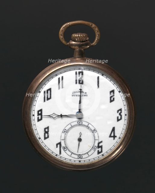 Pocket watch owned by Harry T. Moore, ca. 1920s. Creator: Illinois Watch Company.