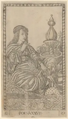Poesia (Poetry), c. 1465. Creator: Master of the E-Series Tarocchi