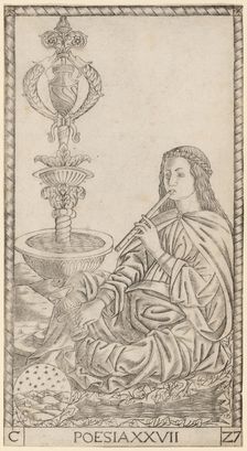 Poesia (Poetry), probably c. 1470. Creator: Master of the S-Series Tarocchi