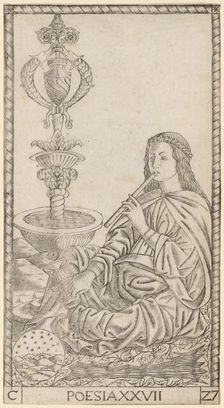 Poesia (Poetry), probably c. 1470. Creator: Master of the S-Series Tarocchi