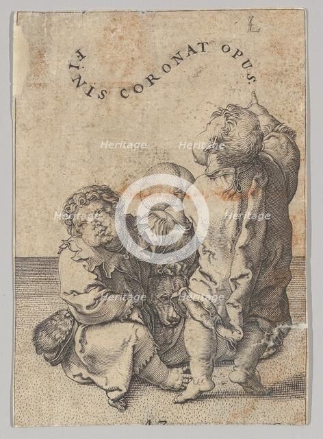 Poet Virgil Suspended in a Basket, detail (copy).n.d. Creator: Unknown.