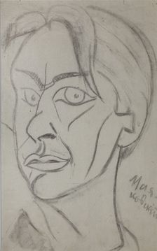 Poet Vladimir Mayakovsky (1893-1930), 1913. Creator: Kulbin, Nikolai Ivanovich (1868-1917)