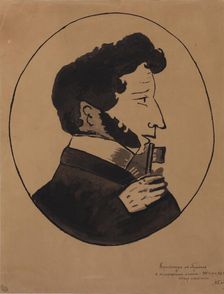 Poet Alexander Sergeyevich Pushkin (1799-1837) with the Chamberlain's key, 1830s