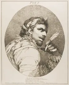 Poet, May 20, 1775 (originally published); published 1809. Creator: John Hamilton Mortimer