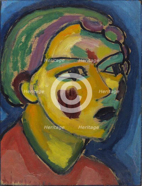 Poet (Mystical head), 1917. Creator: Javlensky, Alexei, von (1864-1941).