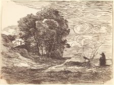 Poet's Dwelling (La Demeure du poete), 1871. Creator: Jean-Baptiste-Camille Corot