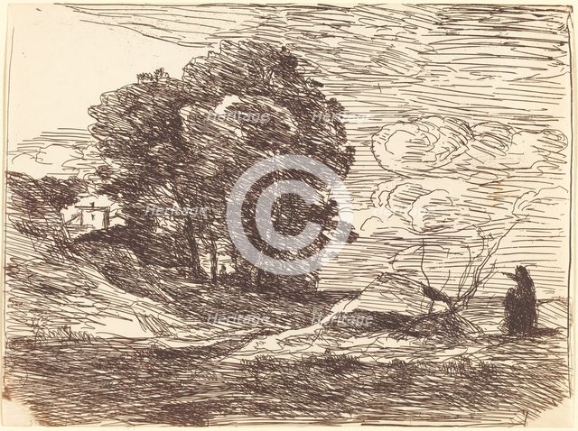 Poet's Dwelling (La Demeure du poete), 1871. Creator: Jean-Baptiste-Camille Corot.