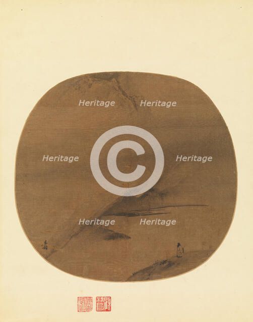 Poet strolling by a marshy bank, early 13th century. Creator: Liang Kai (Chinese, active early 13th century).