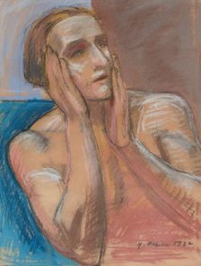 Poet, study for the ceiling painting of the National Theater, 1932. Creator: Yrjö Aleksander Ollila