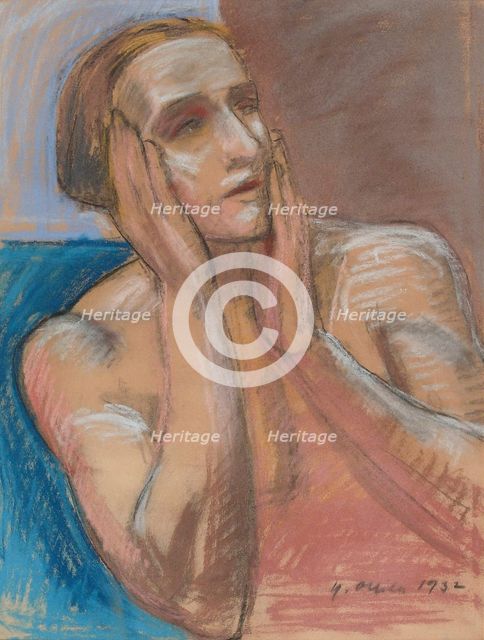Poet, study for the ceiling painting of the National Theater, 1932. Creator: Yrjö Aleksander Ollila.