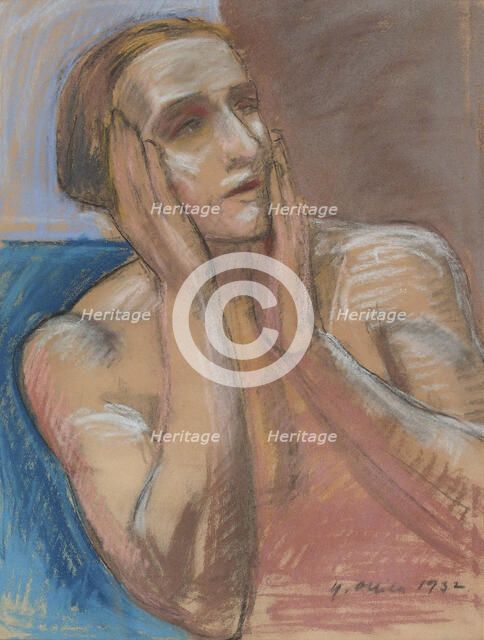 Poet, study for the ceiling painting of the National Theater, 1932. Creator: Yrjö Aleksander Ollila.