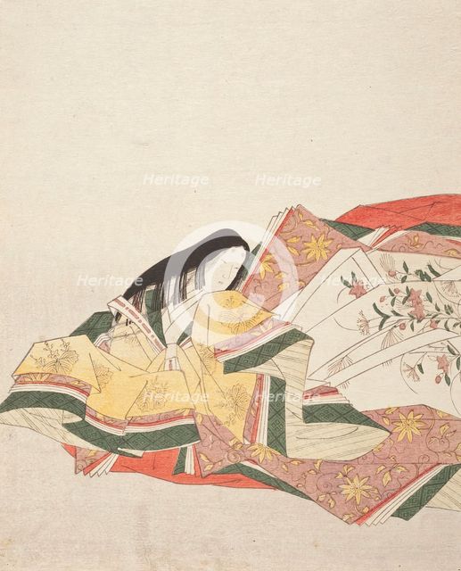 Poetess (image 1 of 2), c1800. Creator: Hosoda Eishi.