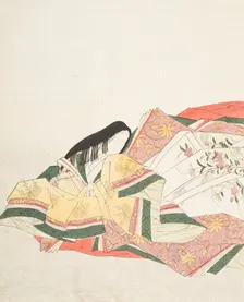 Poetess (image 2 of 2), c1800. Creator: Hosoda Eishi