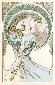 Poetry 1900. Artist: Alphonse Mucha