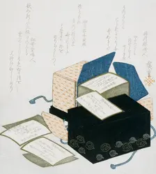 Poetry Game Cards from the One Hundred Poems, 1833. Creator: Ando Hiroshige
