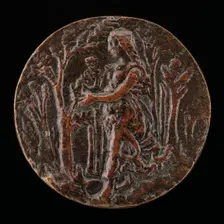 Poetry Walking in a Wood [reverse], c. 1500. Creator: Unknown