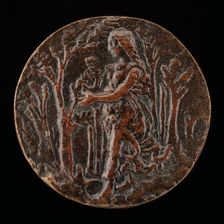 Poetry Walking in a Wood [reverse], c. 1500. Creator: Unknown