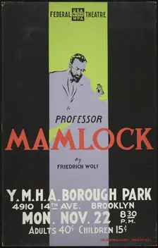 Pofessor Mamlock, New York, [1930s]. Creator: Unknown